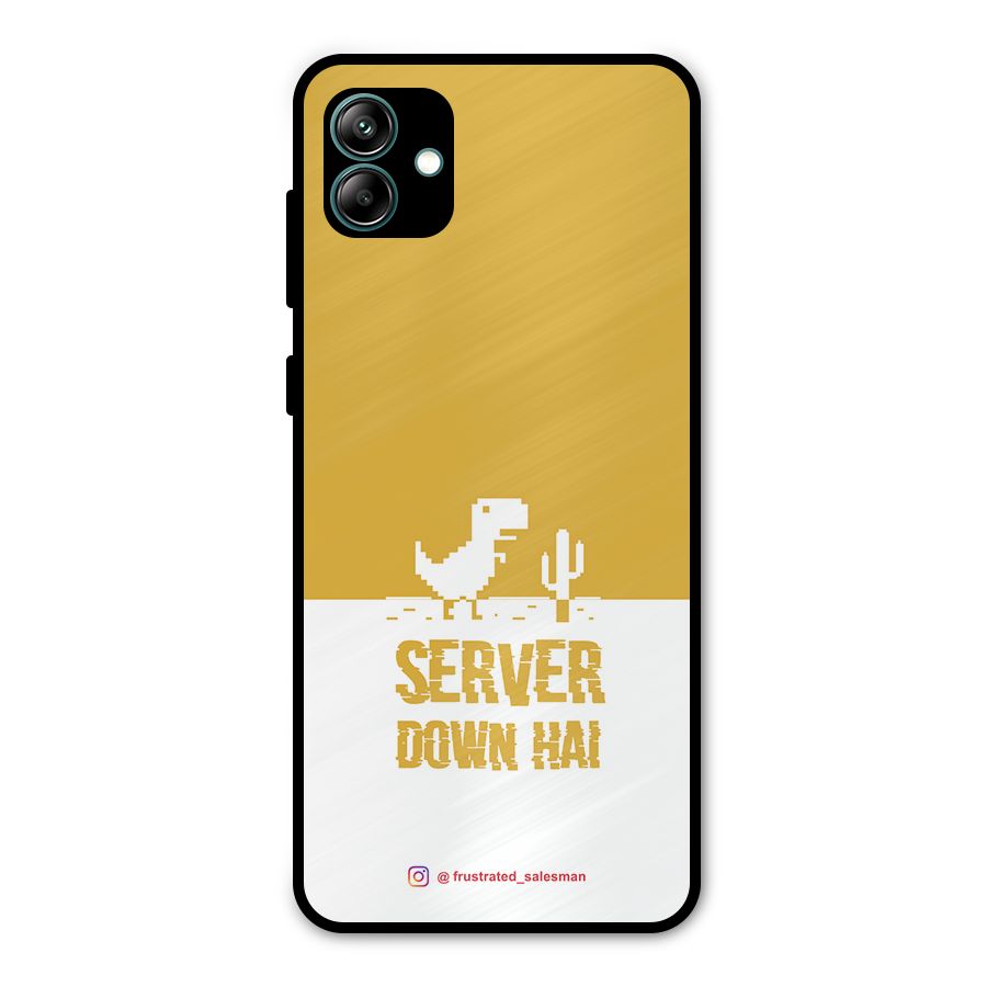 Server Down Hai Mustard Yellow Metal Back Case for Galaxy A04