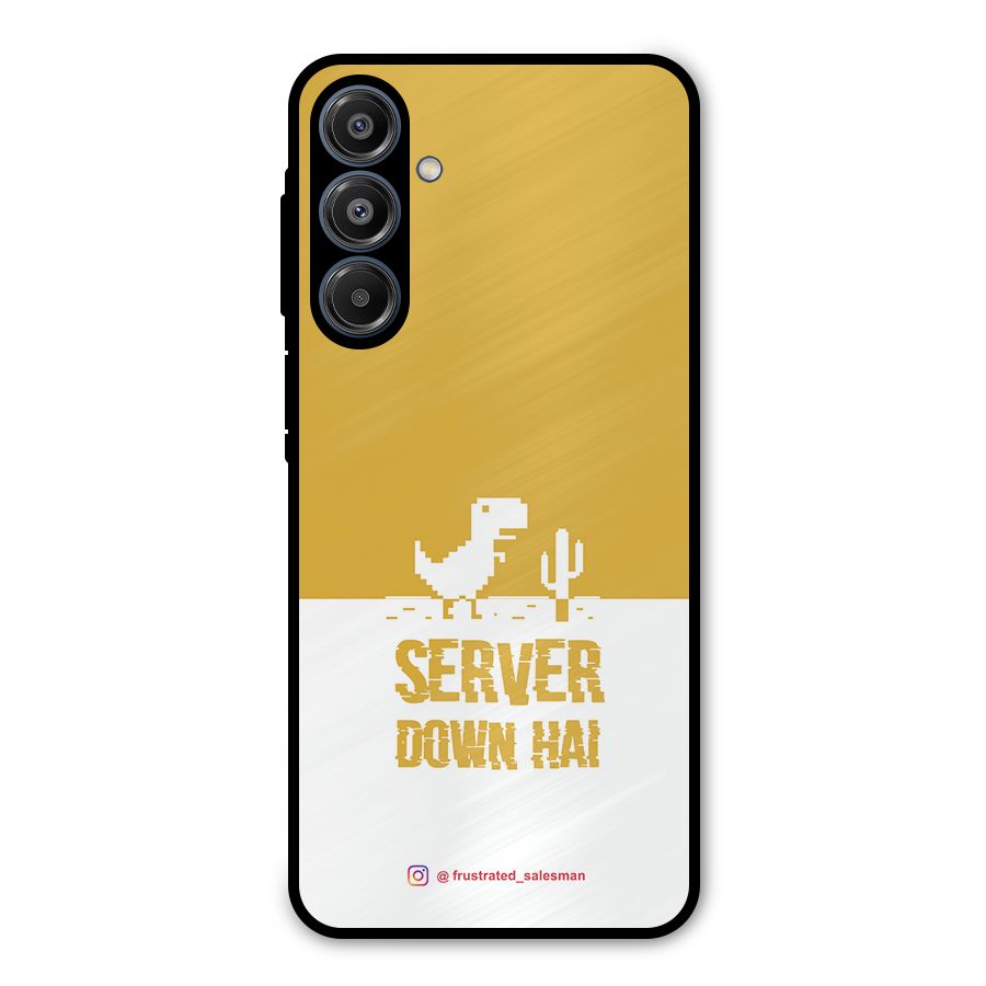 Server Down Hai Mustard Yellow Metal Back Case for Galaxy A16 5G