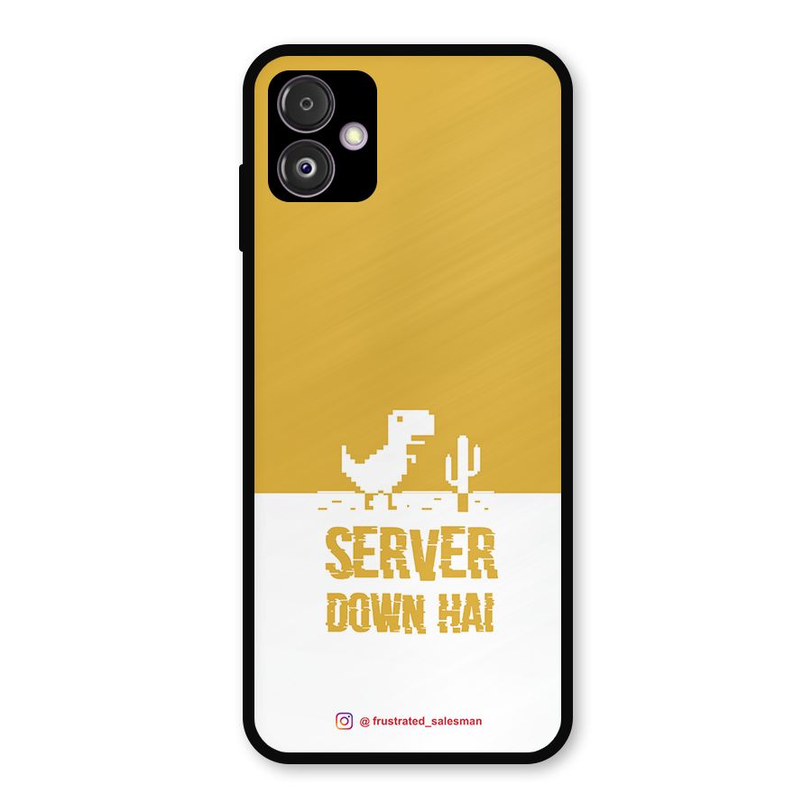 Server Down Hai Mustard Yellow Metal Back Case for Galaxy F14