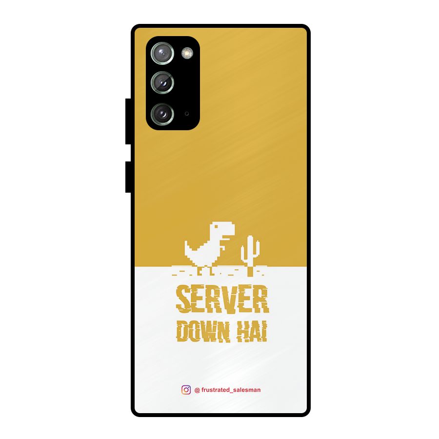 Server Down Hai Mustard Yellow Metal Back Case for Galaxy Note 20