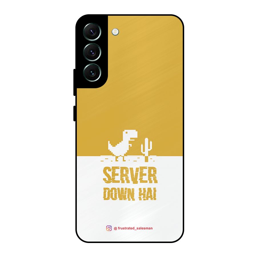 Server Down Hai Mustard Yellow Metal Back Case for Galaxy S22 Plus 5G