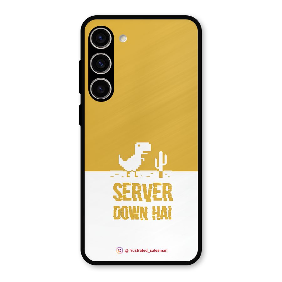 Server Down Hai Mustard Yellow Metal Back Case for Galaxy S23 Plus