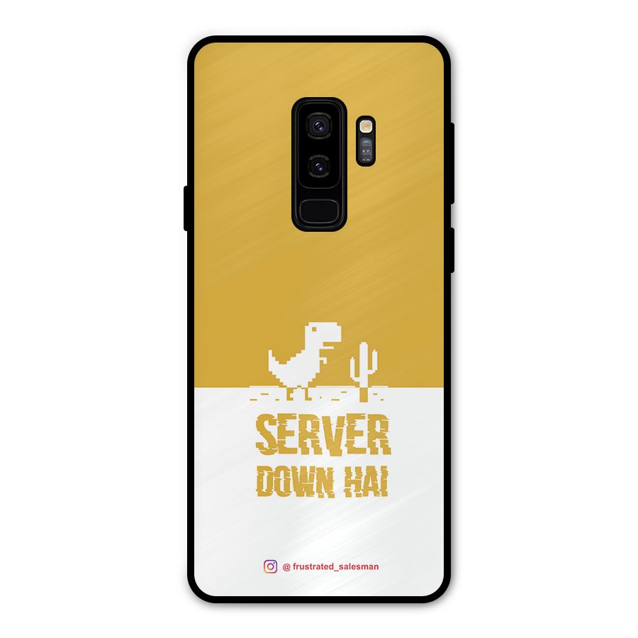 Server Down Hai Mustard Yellow Metal Back Case for Galaxy S9 Plus