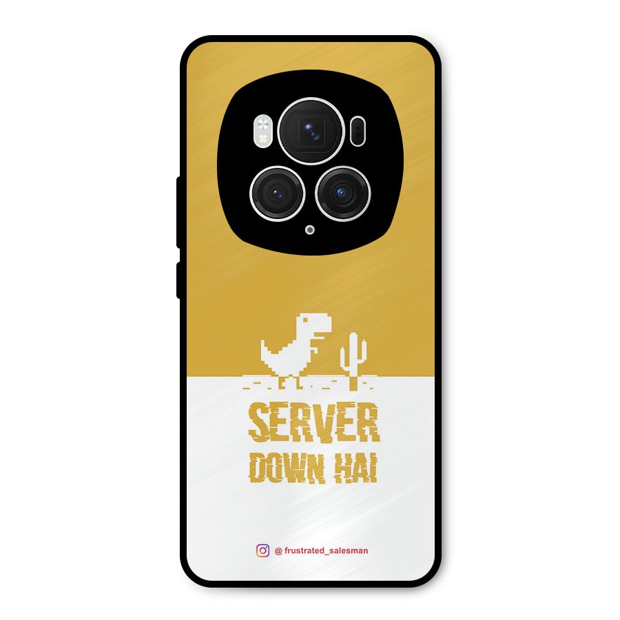 Server Down Hai Mustard Yellow Metal Back Case for Honor Magic6 Pro