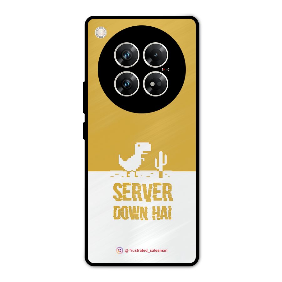 Server Down Hai Mustard Yellow Metal Back Case for Infinix Zero 40 5G