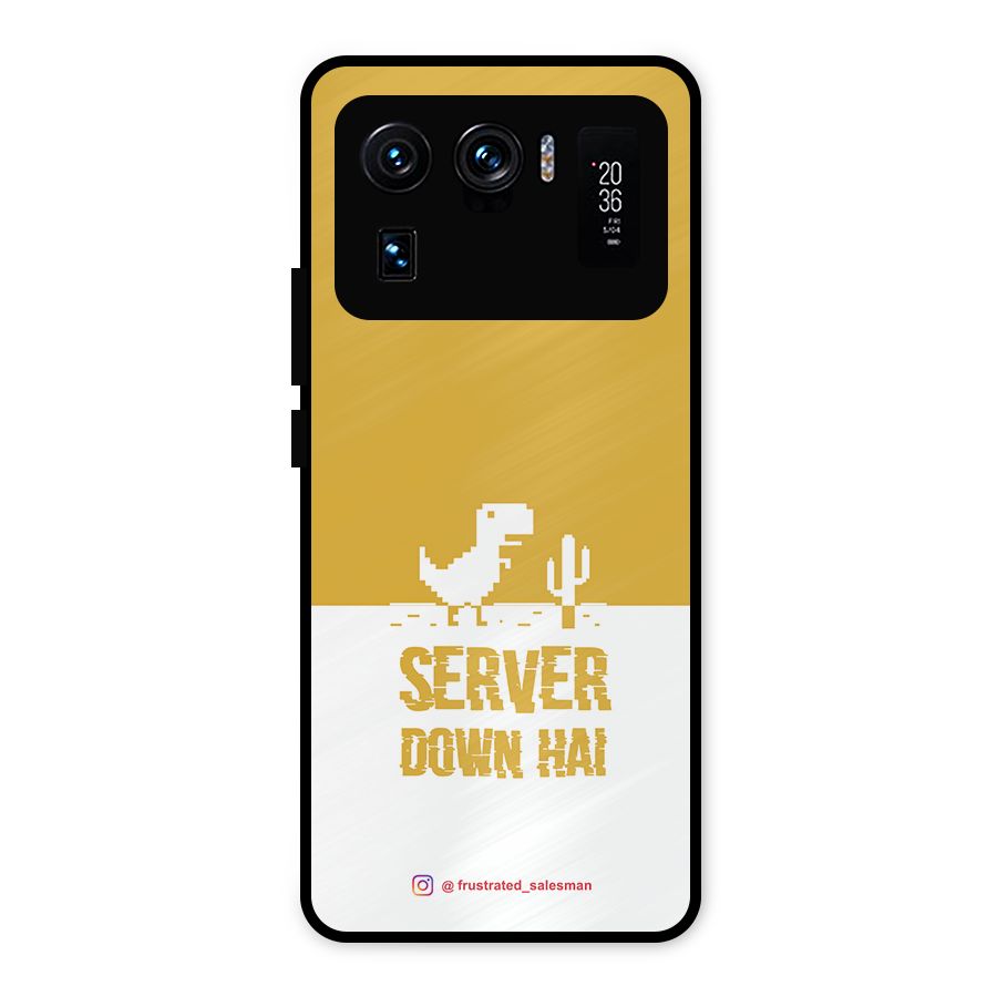 Server Down Hai Mustard Yellow Metal Back Case for Mi 11 Ultra