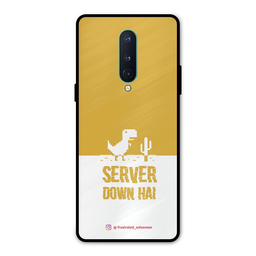 Server Down Hai Mustard Yellow Metal Back Case for OnePlus 8