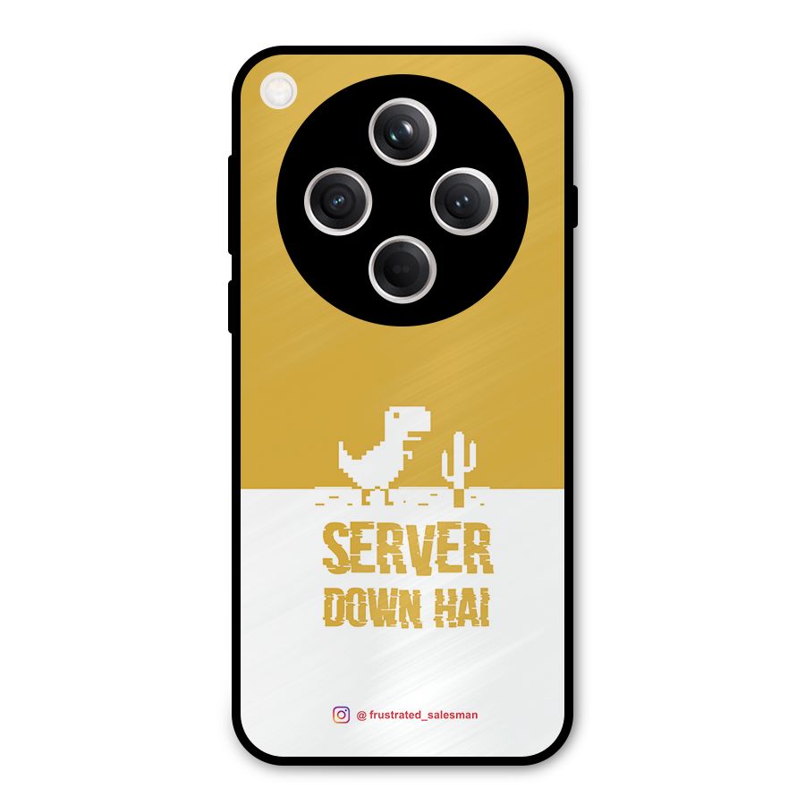 Server Down Hai Mustard Yellow Metal Back Case for Oppo Find X8