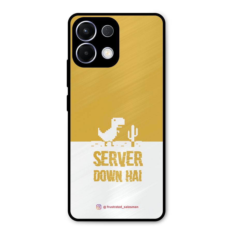 Server Down Hai Mustard Yellow Metal Back Case for Oppo K13