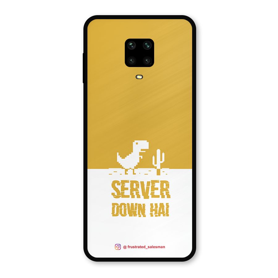 Server Down Hai Mustard Yellow Metal Back Case for Poco M2 Pro