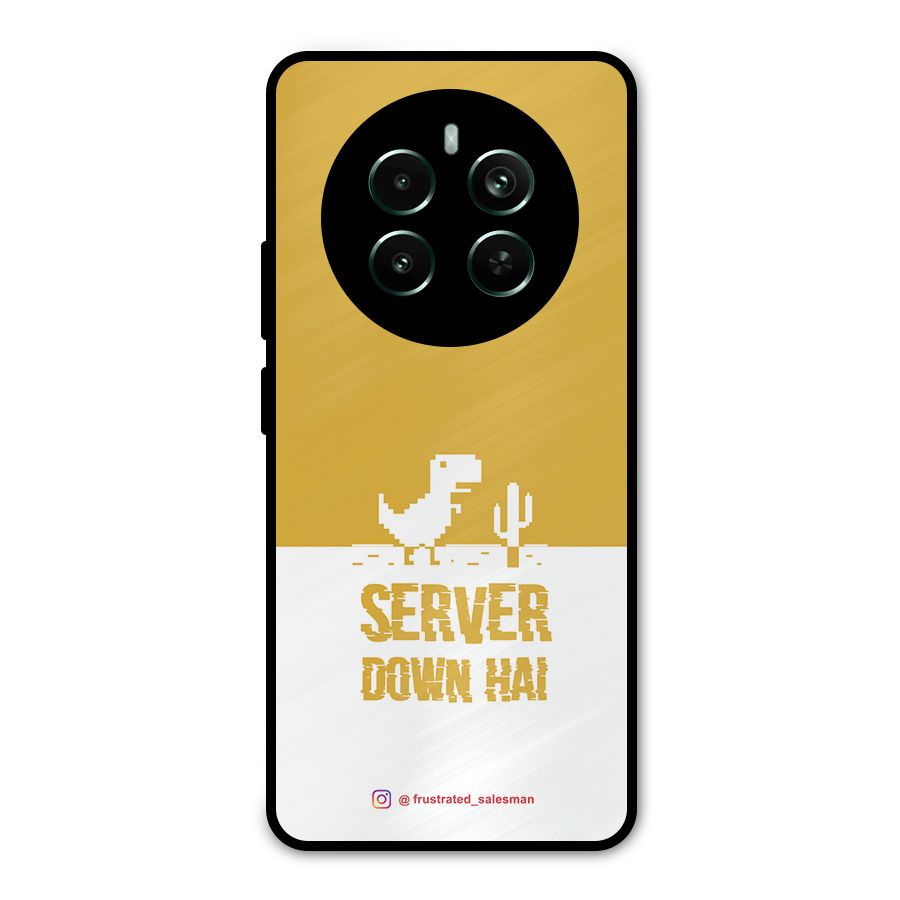 Server Down Hai Mustard Yellow Metal Back Case for Realme 12 Pro Plus