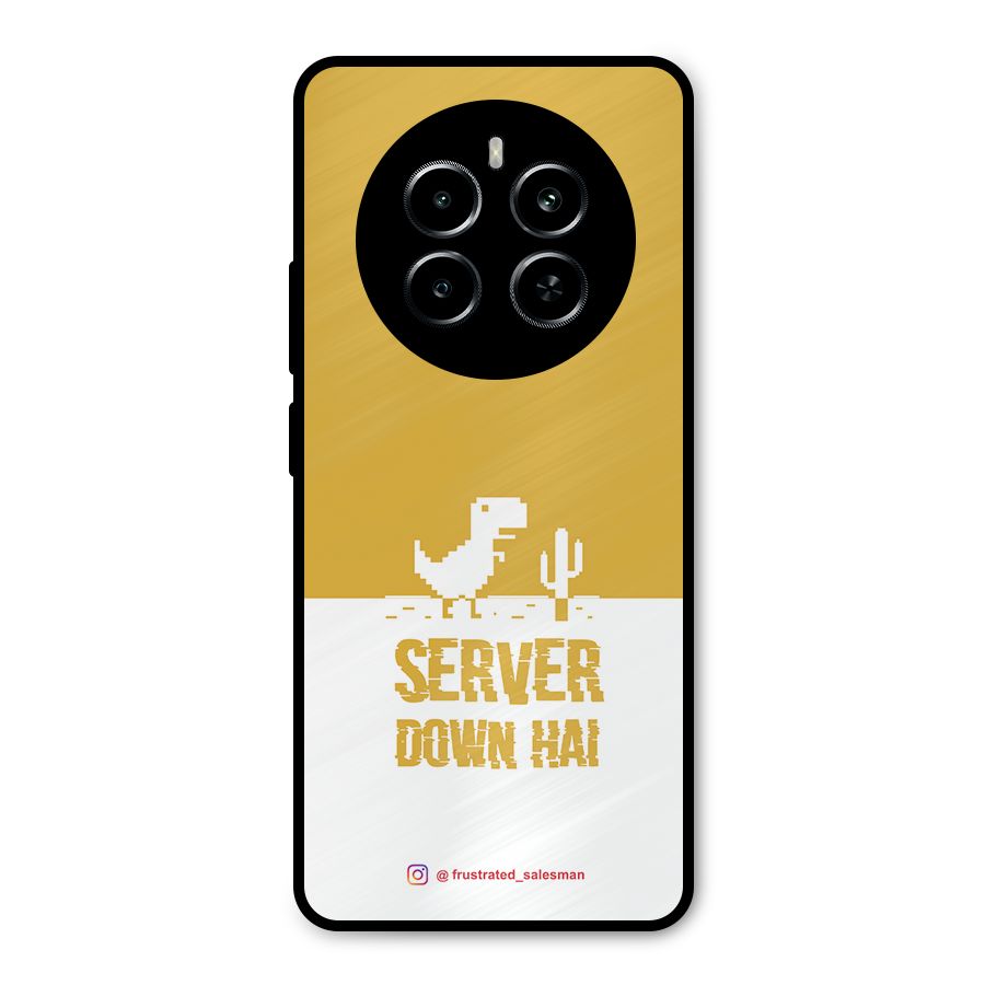 Server Down Hai Mustard Yellow Metal Back Case for Realme P1