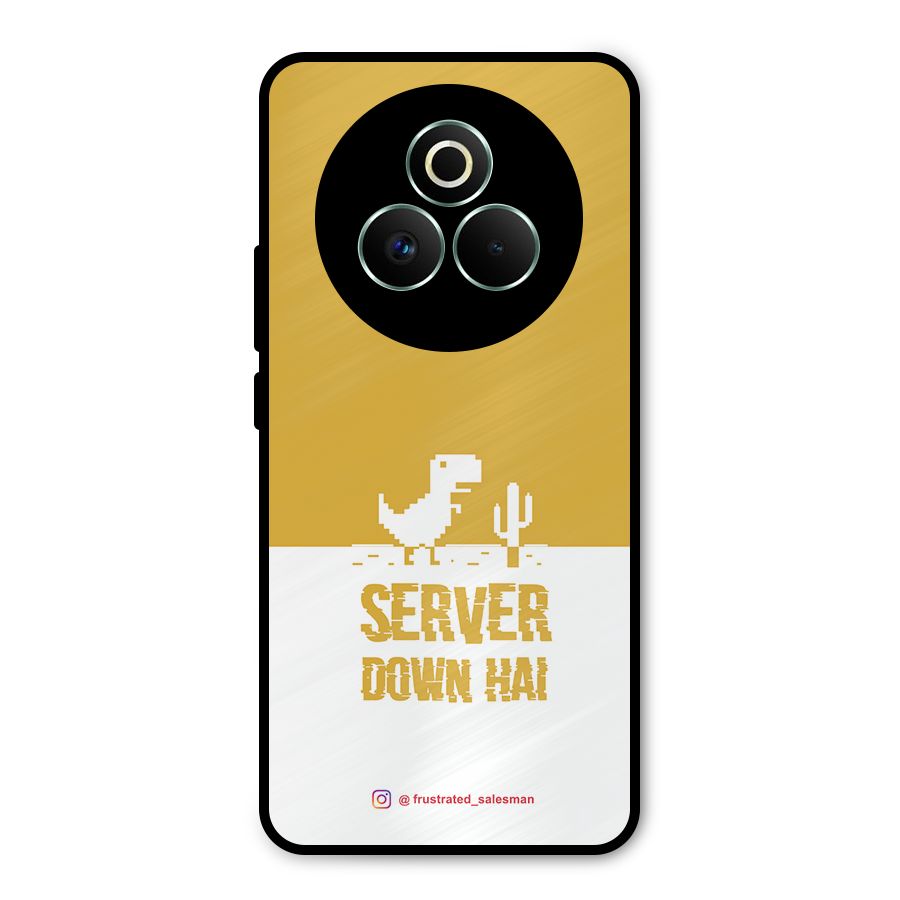 Server Down Hai Mustard Yellow Metal Back Case for Realme P3 Pro
