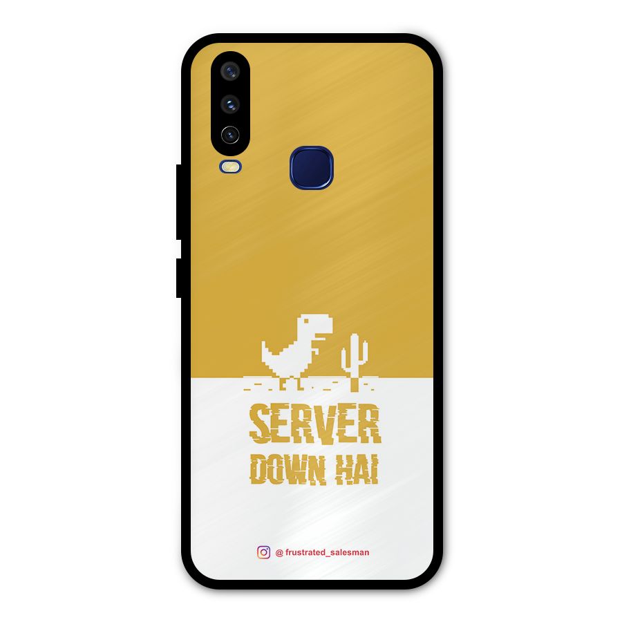 Server Down Hai Mustard Yellow Metal Back Case for Vivo V17