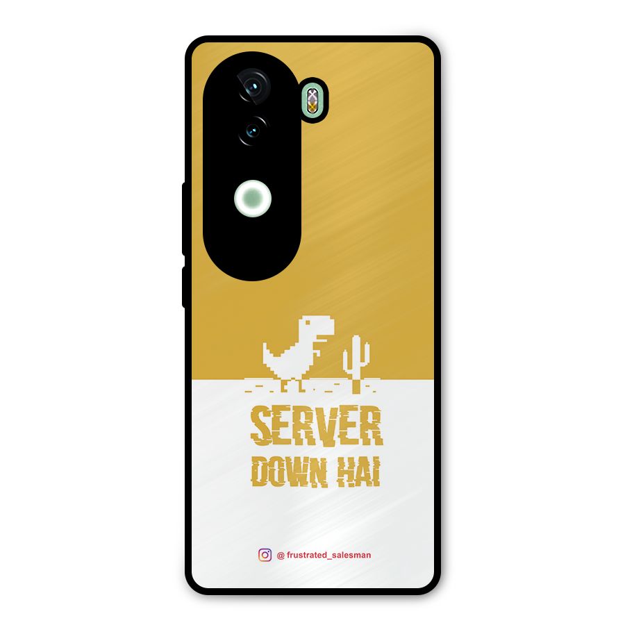 Server Down Hai Mustard Yellow Metal Back Case for Vivo V40e