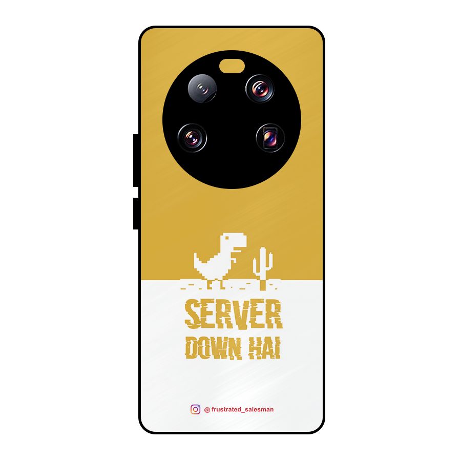 Server Down Hai Mustard Yellow Metal Back Case for Xiaomi 13 Ultra