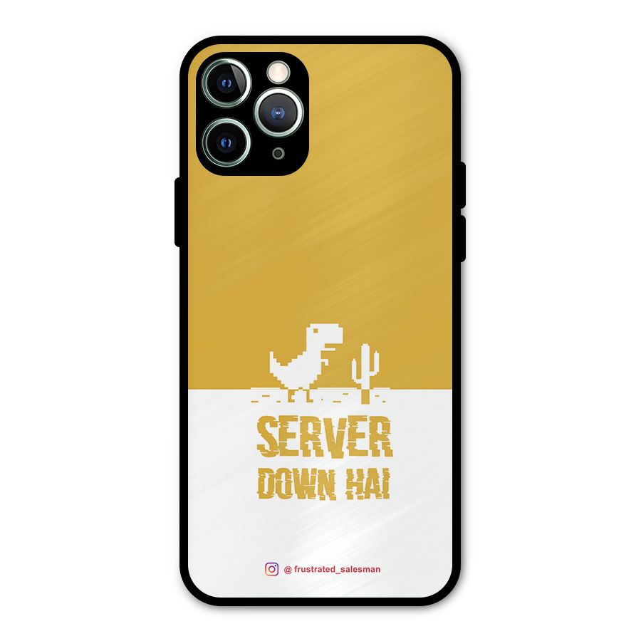Server Down Hai Mustard Yellow Metal Back Case for iPhone 11 Pro Max