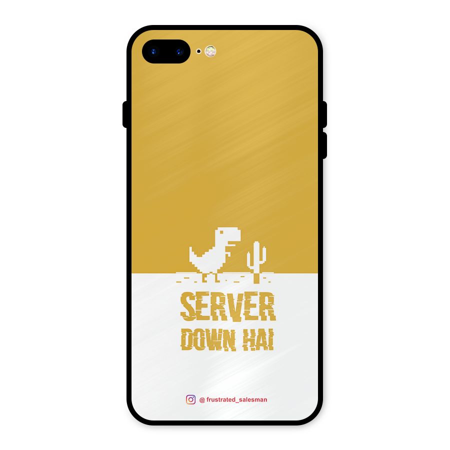 Server Down Hai Mustard Yellow Metal Back Case for iPhone 7 Plus