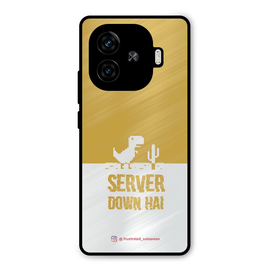 Server Down Hai Mustard Yellow Metal Back Case for iQOO Neo 10R