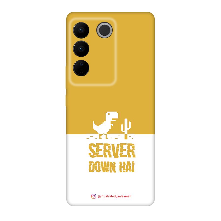 Server Down Hai Mustard Yellow Original Polycarbonate Back Case for Vivo V27