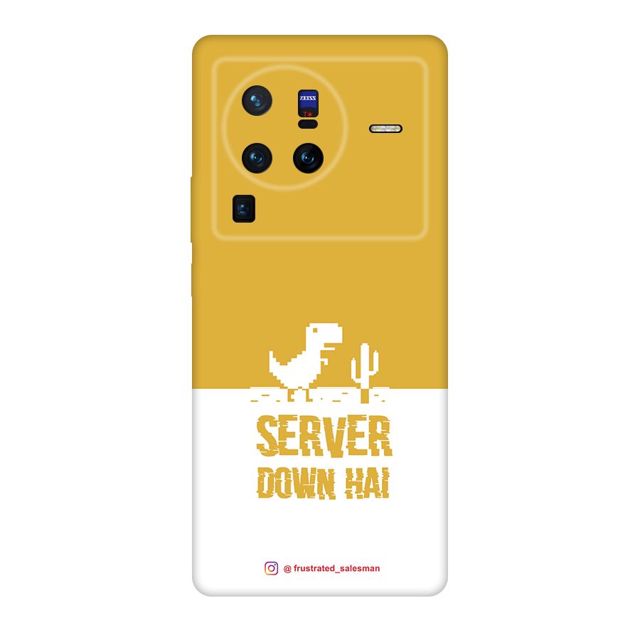 Server Down Hai Mustard Yellow Original Polycarbonate Back Case for Vivo X80