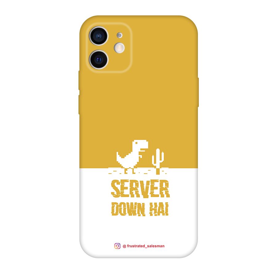 Server Down Hai Mustard Yellow Original Polycarbonate Back Case for iPhone 12