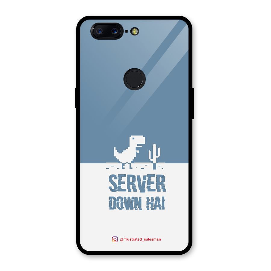 Server Down Hai SteelBlue Glass Back Case for OnePlus 5T
