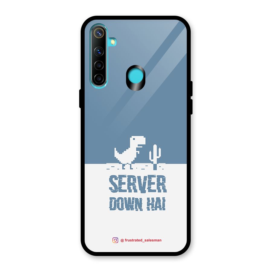 Server Down Hai SteelBlue Glass Back Case for Realme Narzo 10