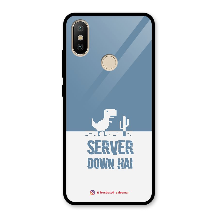 Server Down Hai SteelBlue Glass Back Case for Redmi A2