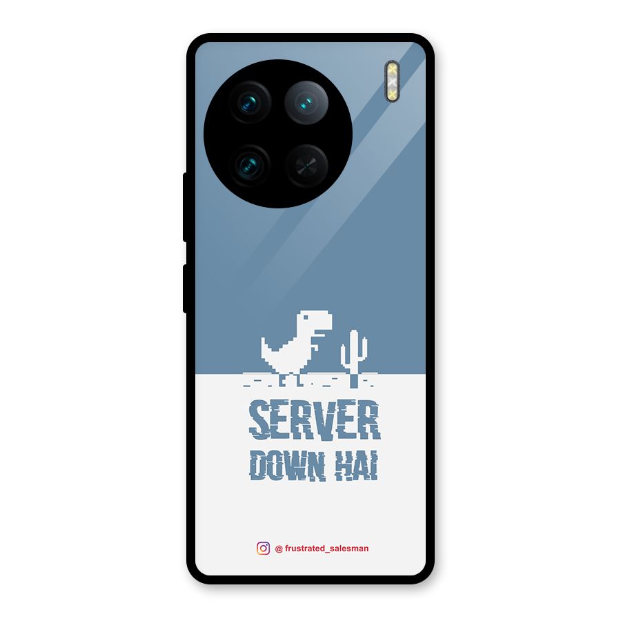 Server Down Hai SteelBlue Glass Back Case for Vivo X90 Pro