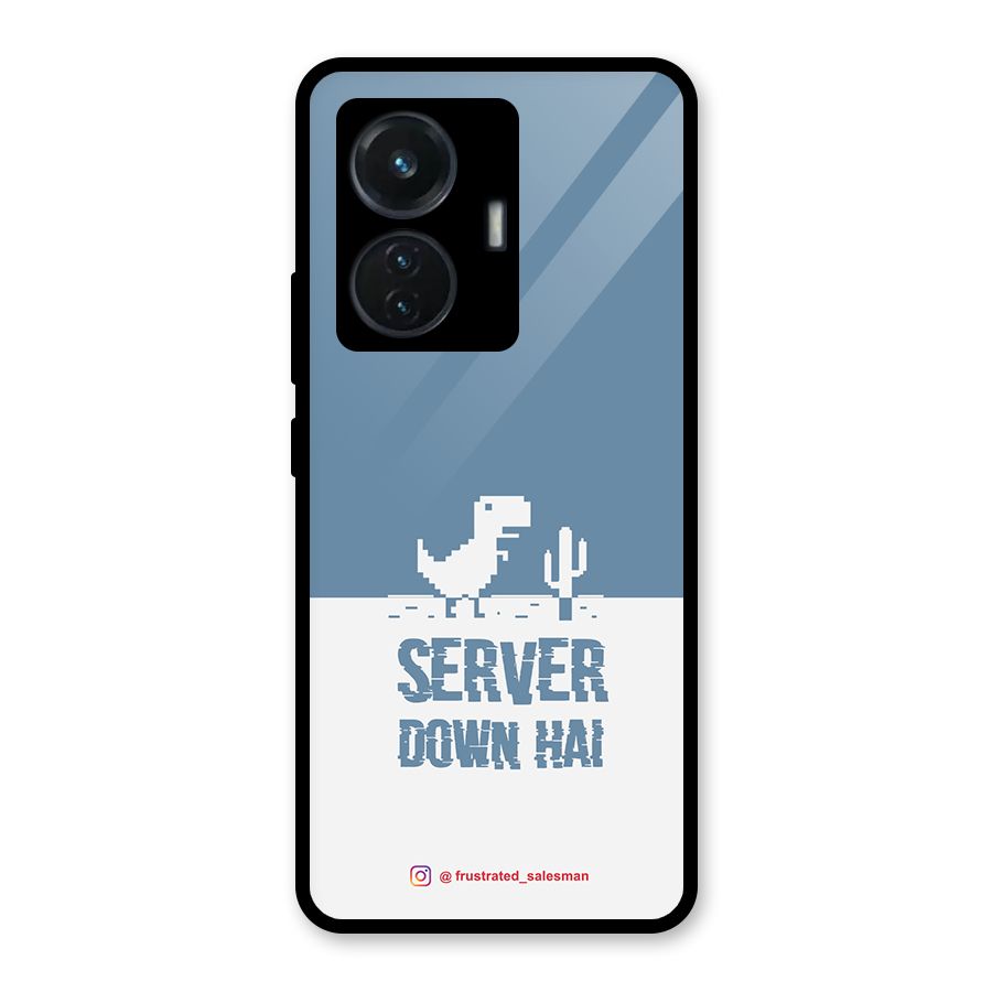 Server Down Hai SteelBlue Glass Back Case for iQOO Z6 44W