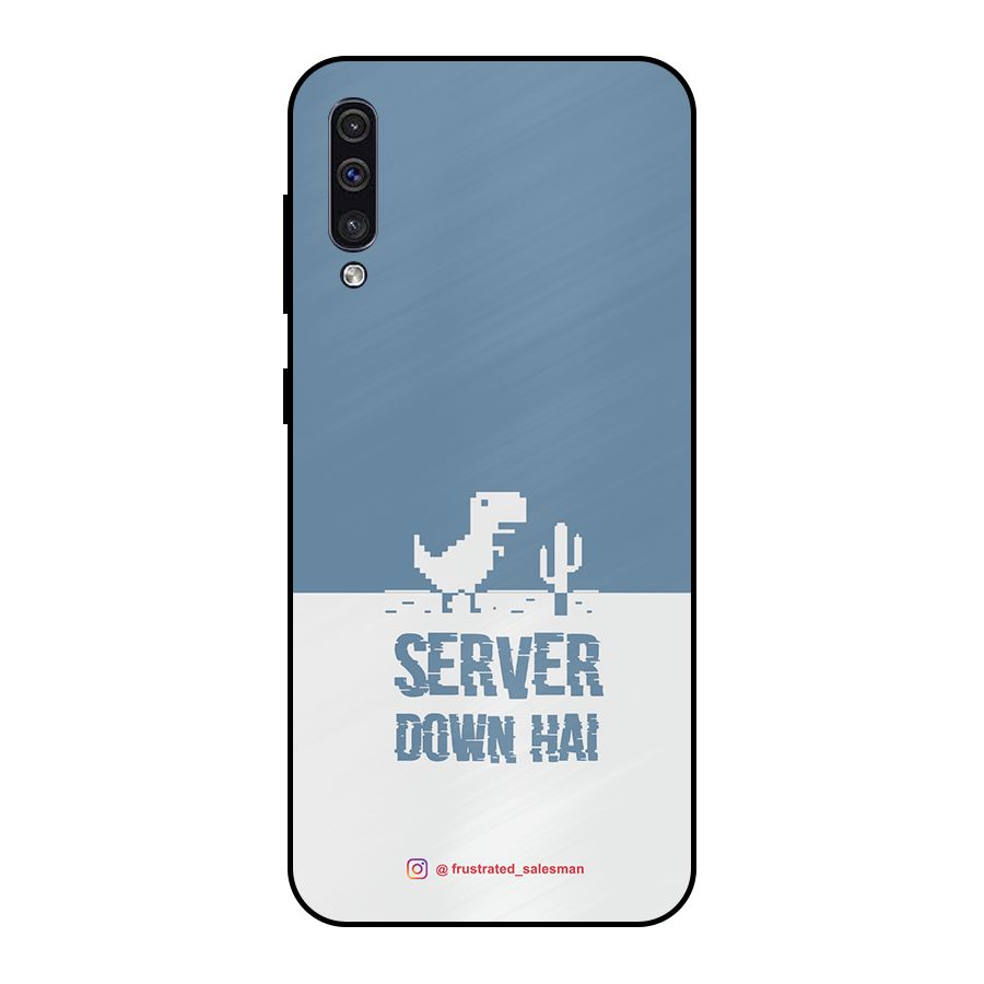 Server Down Hai SteelBlue Metal Back Case for Galaxy A30s