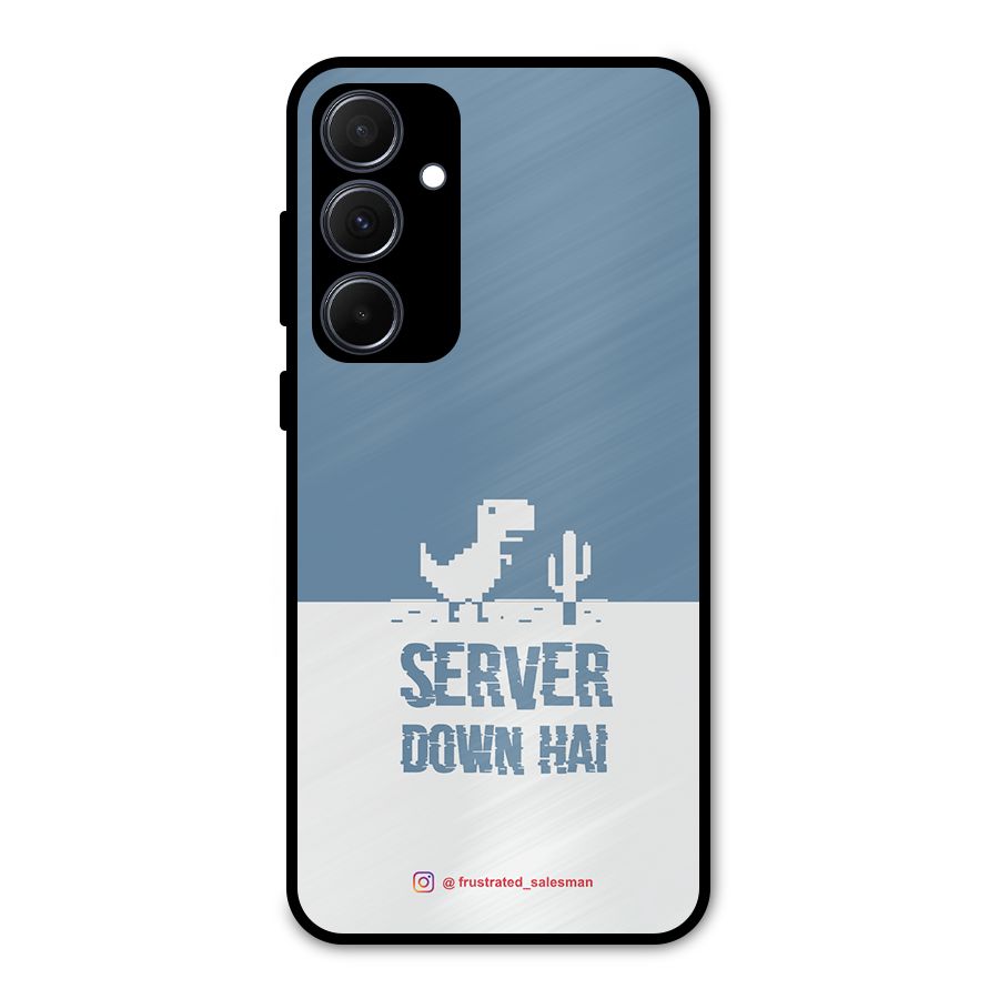 Server Down Hai SteelBlue Metal Back Case for Galaxy A35
