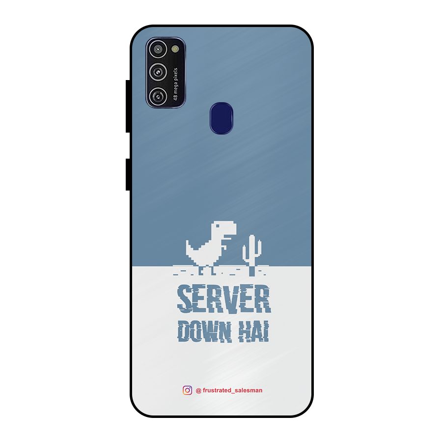 Server Down Hai SteelBlue Metal Back Case for Galaxy M30s