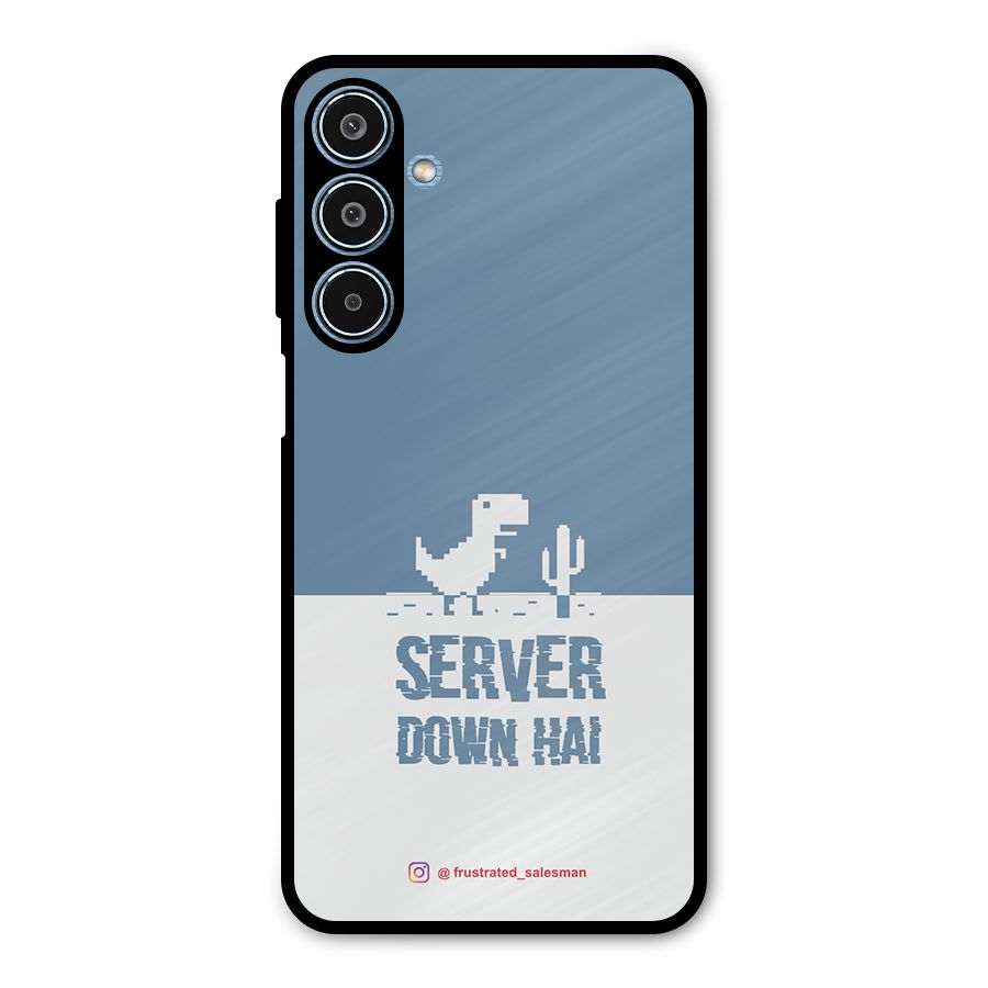 Server Down Hai SteelBlue Metal Back Case for Galaxy M35
