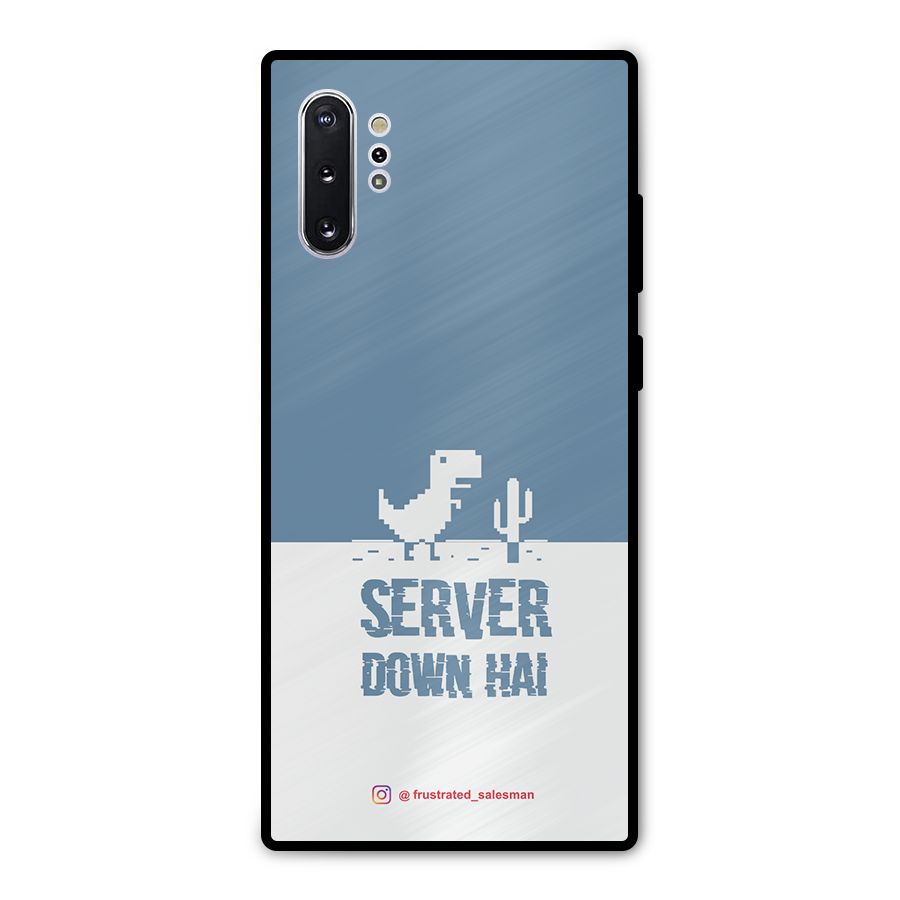 Server Down Hai SteelBlue Metal Back Case for Galaxy Note 10 Plus