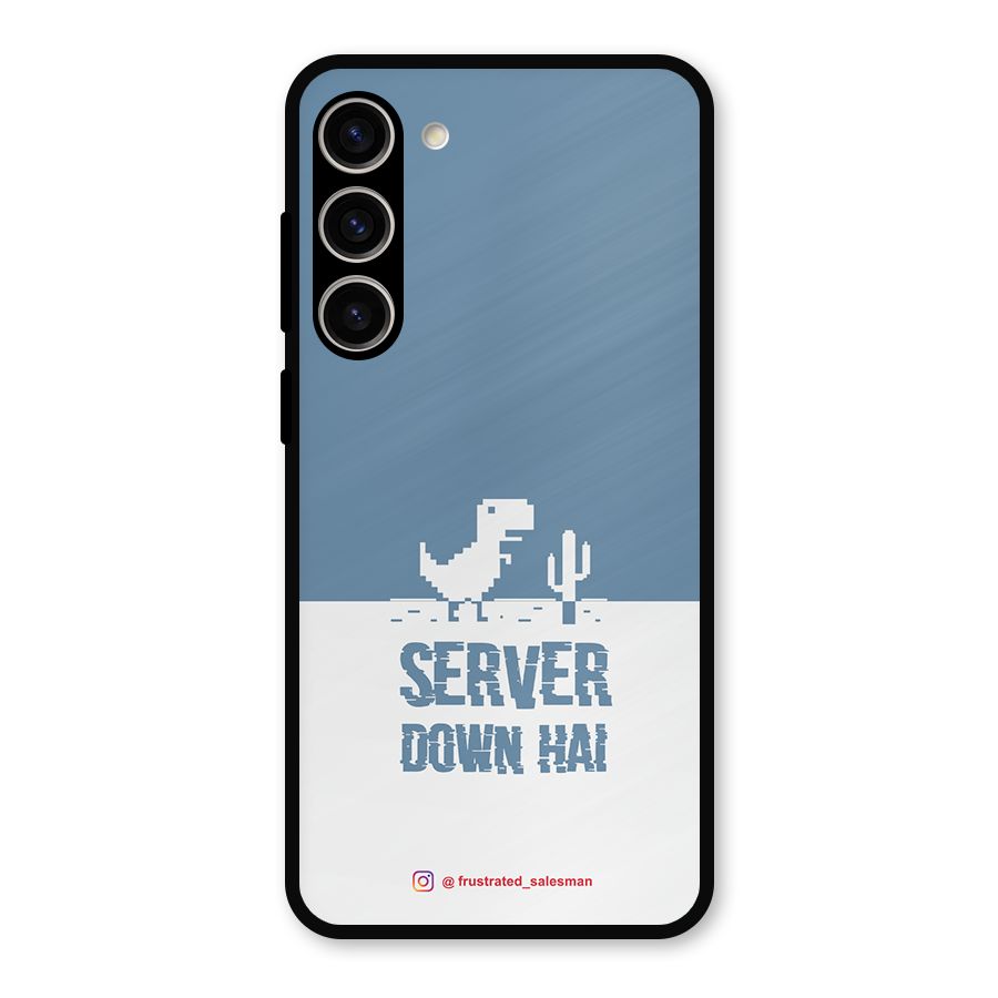 Server Down Hai SteelBlue Metal Back Case for Galaxy S23 Plus