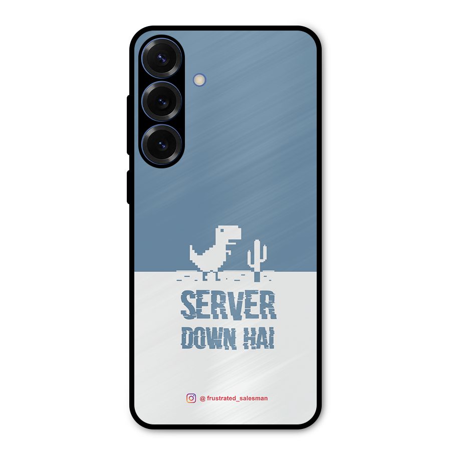 Server Down Hai SteelBlue Metal Back Case for Galaxy S25 Plus