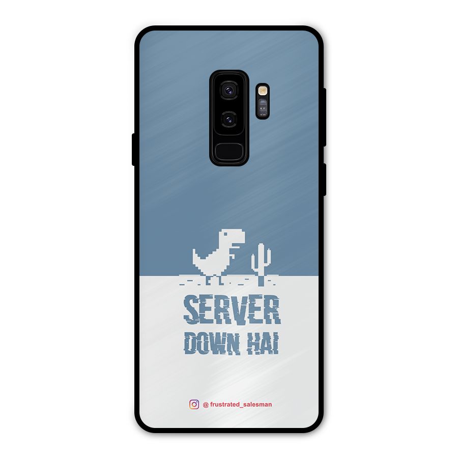 Server Down Hai SteelBlue Metal Back Case for Galaxy S9 Plus