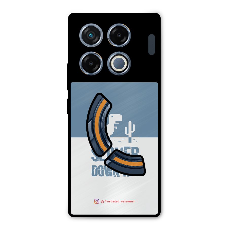 Server Down Hai SteelBlue Metal Back Case for Infinix GT 20 Pro