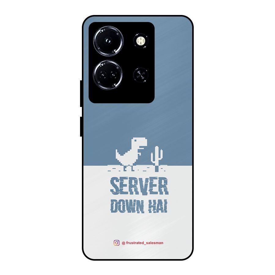 Server Down Hai SteelBlue Metal Back Case for Infinix Note 30 5G