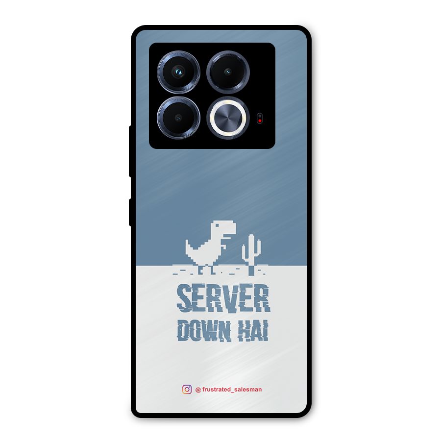 Server Down Hai SteelBlue Metal Back Case for Infinix Note 40 5G