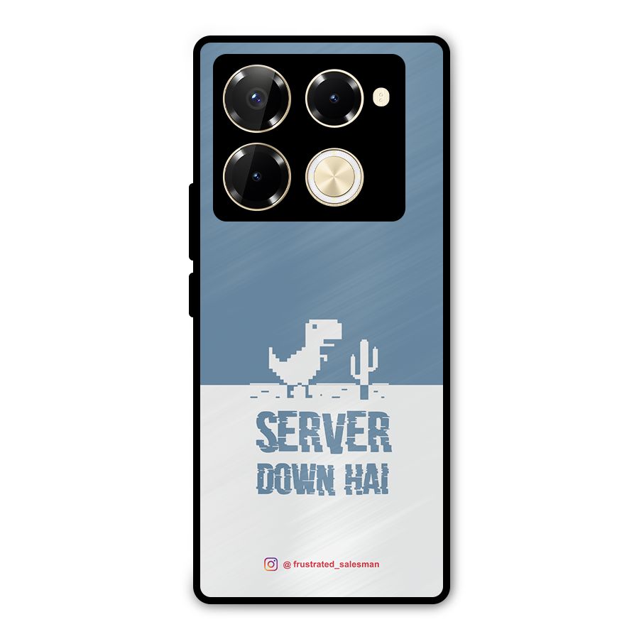 Server Down Hai SteelBlue Metal Back Case for Infinix Note 40 Pro