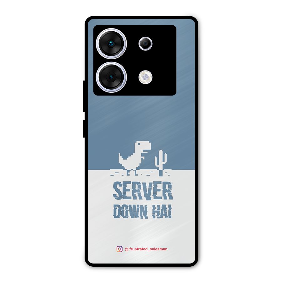 Server Down Hai SteelBlue Metal Back Case for Infinix Zero 30 5G