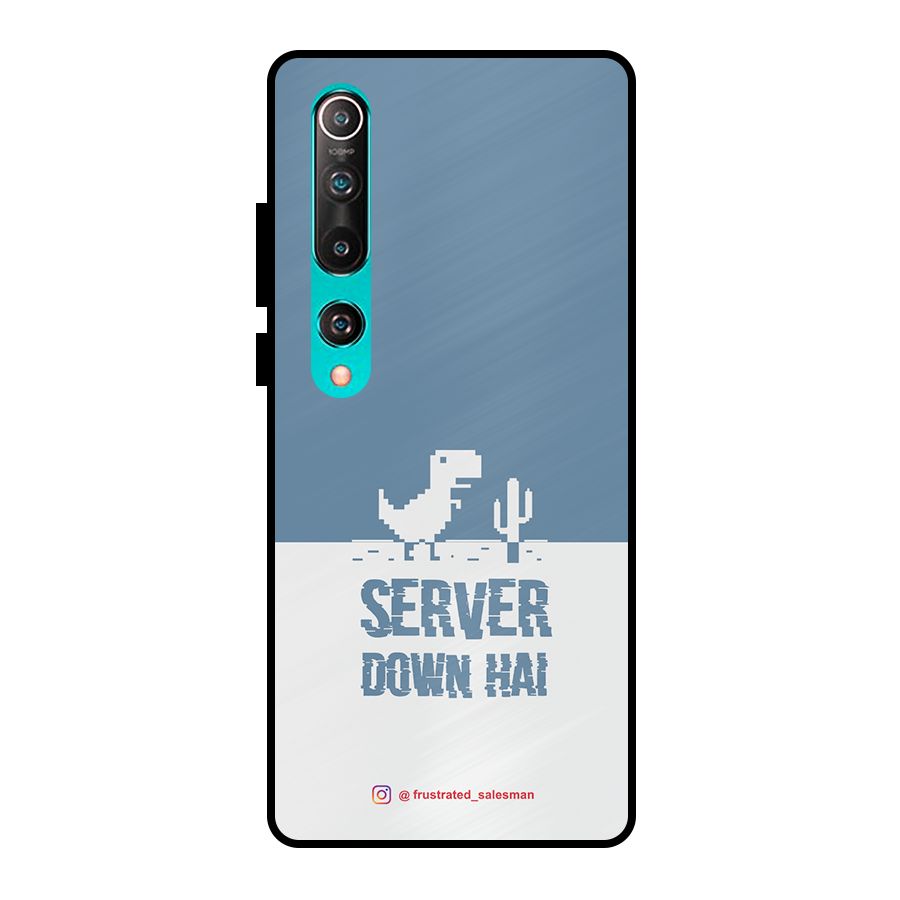 Server Down Hai SteelBlue Metal Back Case for Mi 10