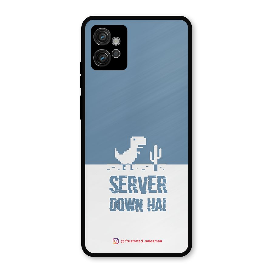 Server Down Hai SteelBlue Metal Back Case for Moto G32