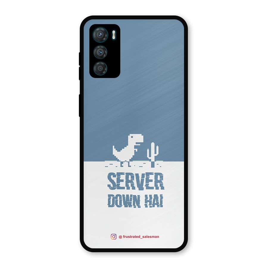 Server Down Hai SteelBlue Metal Back Case for Moto G42