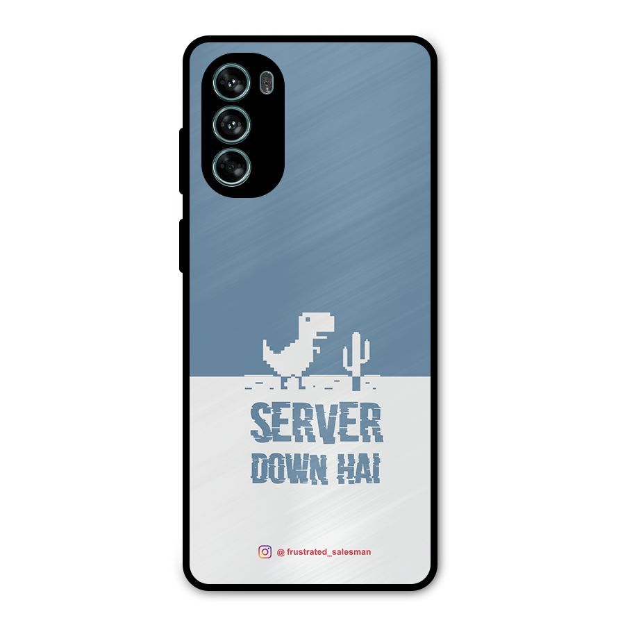 Server Down Hai SteelBlue Metal Back Case for Moto G62