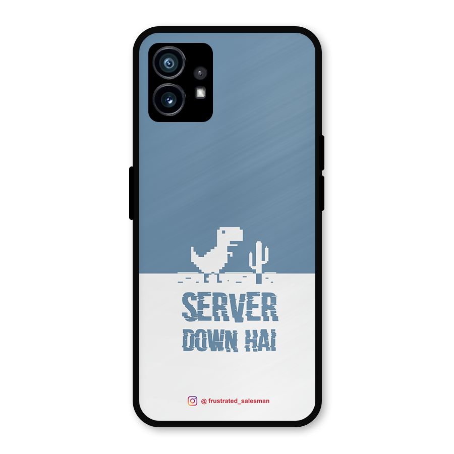 Server Down Hai SteelBlue Metal Back Case for Nothing Phone 1