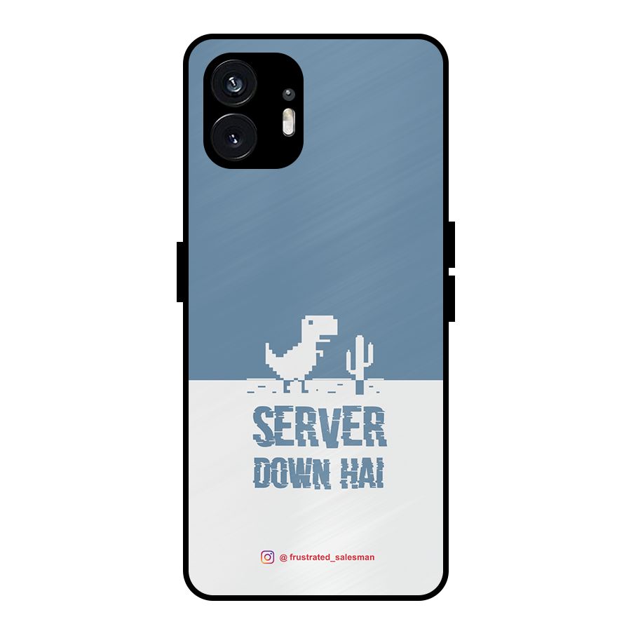 Server Down Hai SteelBlue Metal Back Case for Nothing Phone 2